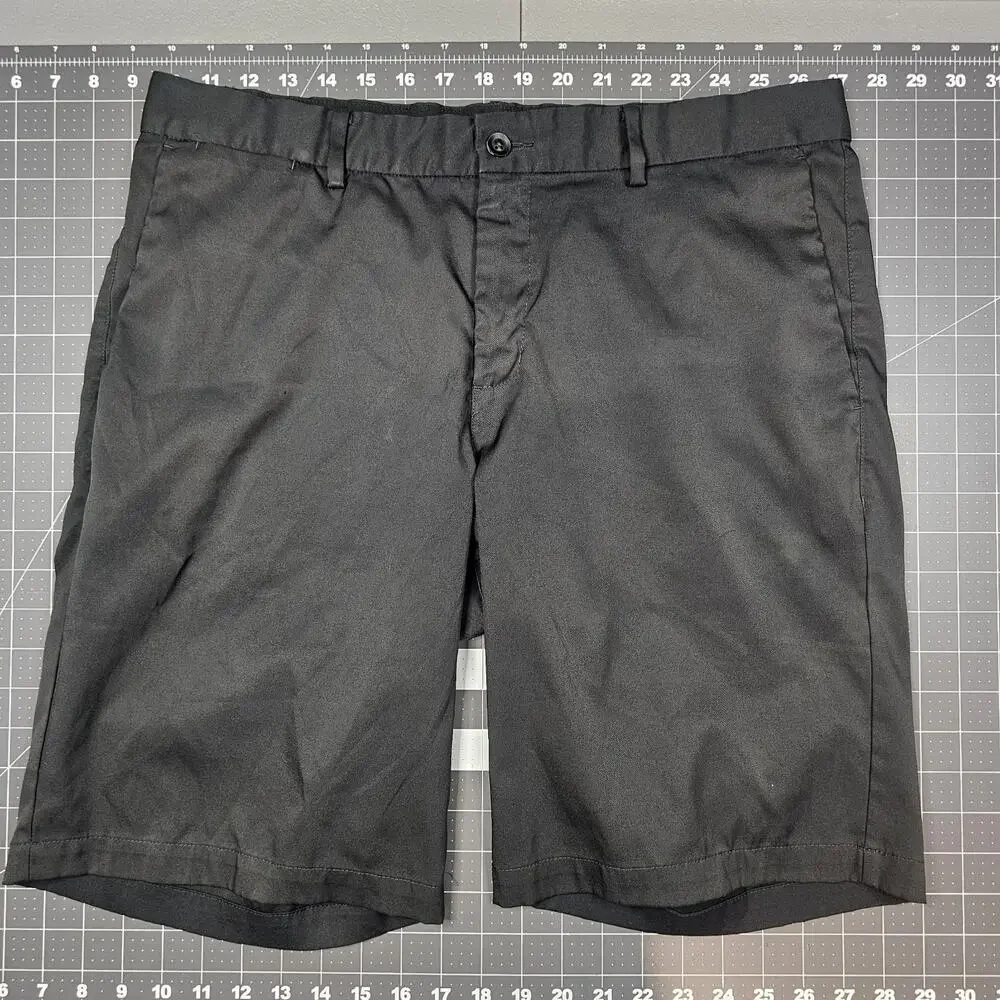 Nike Golf Shorts Mens 34x10 Black Dri Fit Standar Performance Preppy Casual